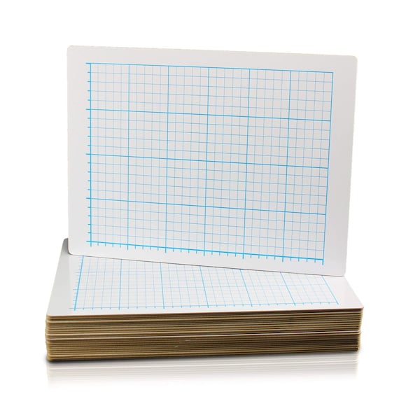 Flipside 12 x 18 Two Sided Quadrant Grid Dry Erase Board - 1/2" Square Class Pack 24 22024 - main