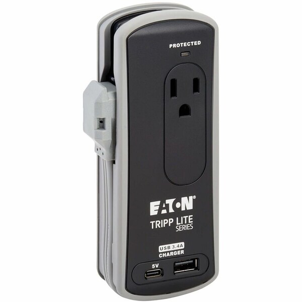 Eaton TRIPP LITE SERIES PROTECT IT 2-OUTLET TRAVEL-SIZE SURGE PROTECTOR - 5-15R TRAVELER3USBC - main