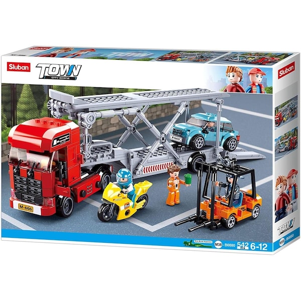 Vivacidad Car Transport Truck Building Brick Kit, 542 Piece VI3454474 - main