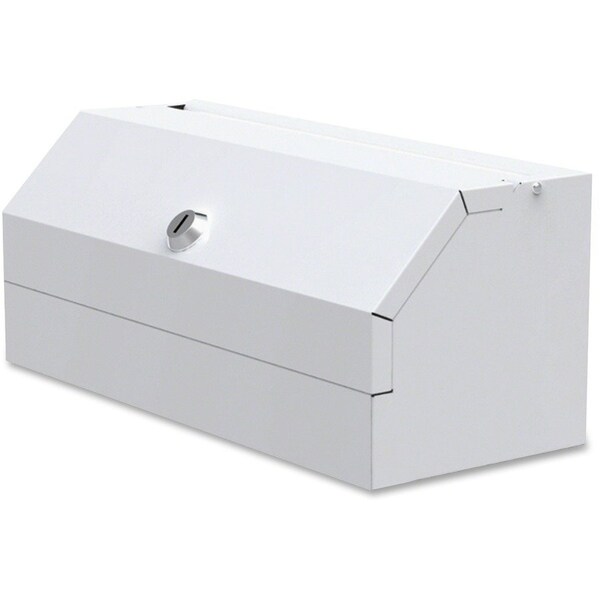 Helix Locking Prescription Drug Cabinet, Heavy-Duty Steel, White 27050 - main