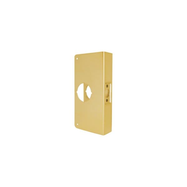 Don-Jo Mfg Door Wrap 2-3/8in Backset, 1-3/8in Door, 4in W x 9in H, 2-1/8in Hole, 605/US3 Polished Brass 1-PB-CW - main
