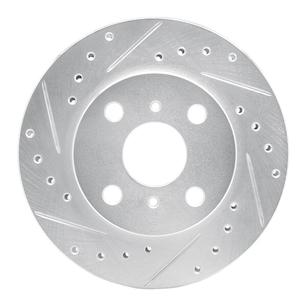 Dynamic Friction Co DFC Brake Rotor - Drilled and Slotted - Silver 631-76026L - main