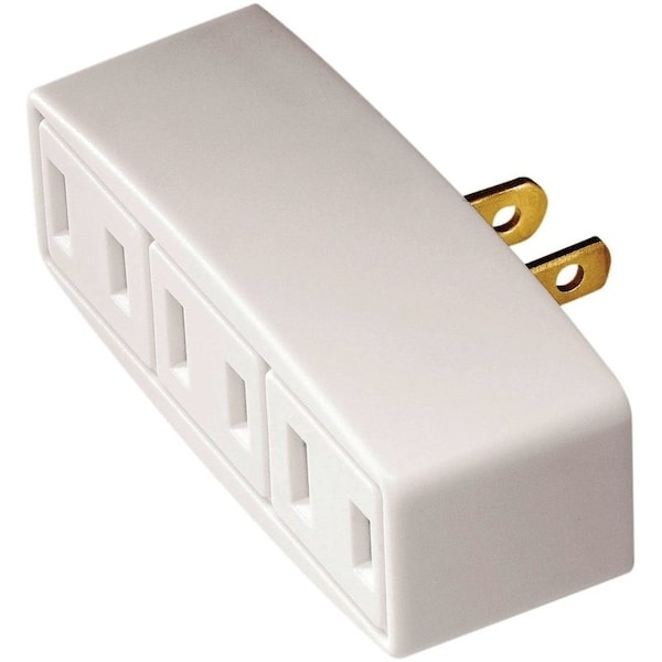 Eaton Wiring Devices Plug Adapter, Outlet Tap, 1-15R, White BP1747W - main