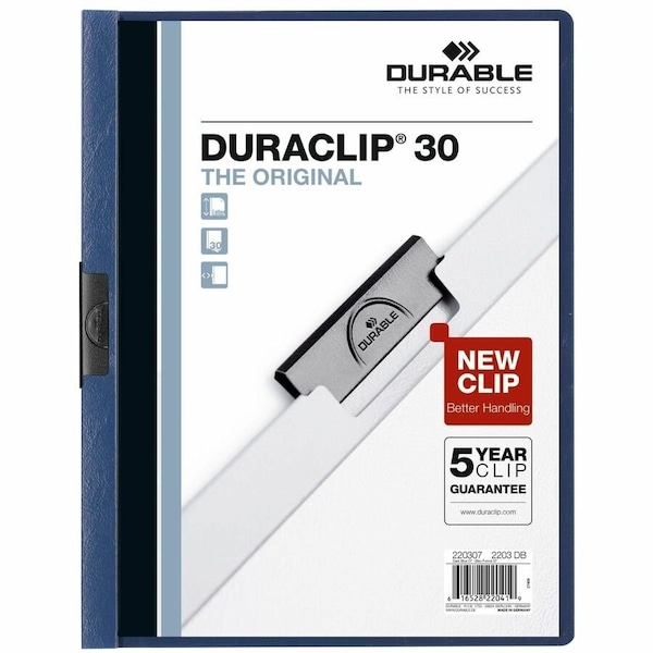 Durable Office Products reg DURACLIPreg Report Cover, Dark Blue DBL220307 - main
