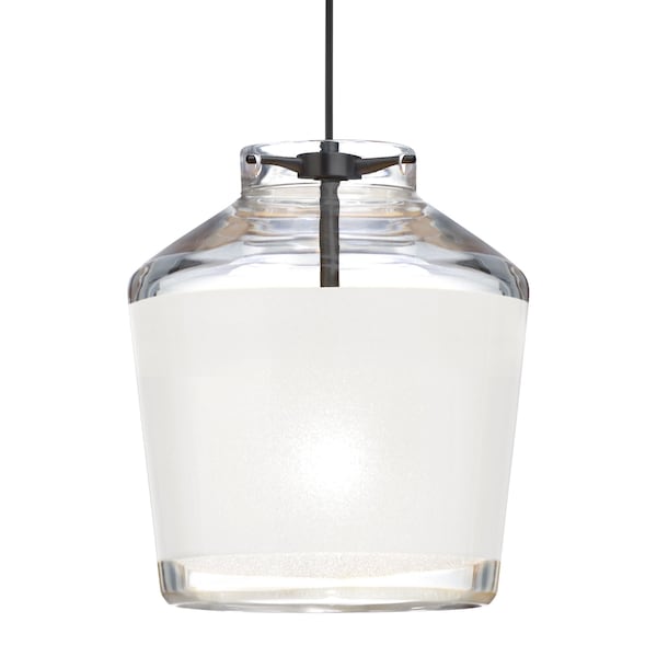 Besa Lighting Besa Pica 6 Pendant, White Sand, Black Finish, 1x 50W MAX GY6.35 Base 1XT-PIC6WH-BK - main