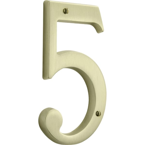 Baldwin House Numbers Lifetime Satin Brass 90675044 - main