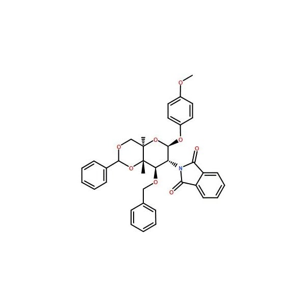 Ak Scientific 4-Methoxyphenyl 3-O-benzyl-4, 6-O-benzylidene-2-deoxy-2-phthalimido-beta-D-glucopyranoside (1g), CAS 8168AJ-1g - main