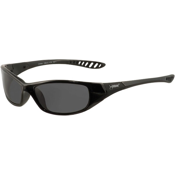 Kleenguard Hellraiser, Safety Glasses, Smoke, Smoke Lens, Black Frame, Full-Frame 25714 - main