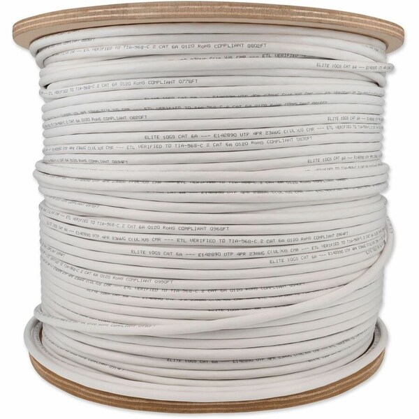 Add-On 1000FT NON-TERMINATED CAT6A STRAIGHT WHITE UTP COPPER PVC PATCH CABL ADD-CAT6ABULK1K-WE - main