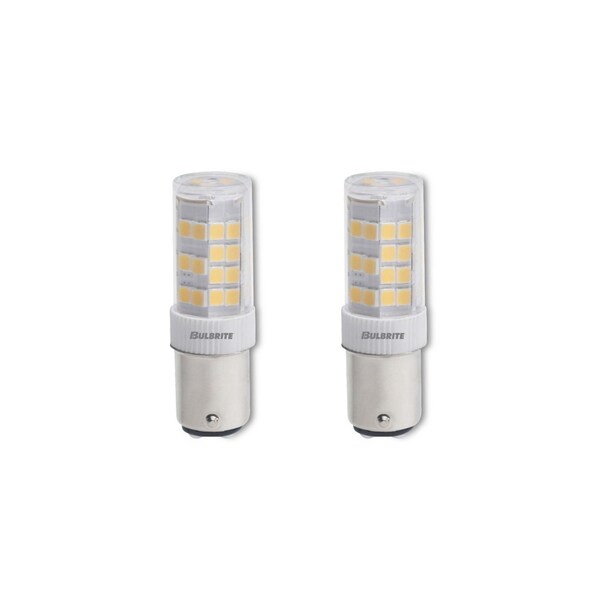 Bulbrite 35-Watt Equivalent T4 Dimmable Double-Contact Bayonet LED Light Bulb Warm White Light, 2PK 861541 - main