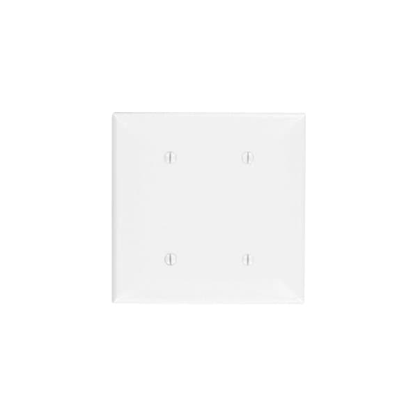 Leviton Blank Wallplate, Standard Size, Gang 2, Ivory 80734-I - main