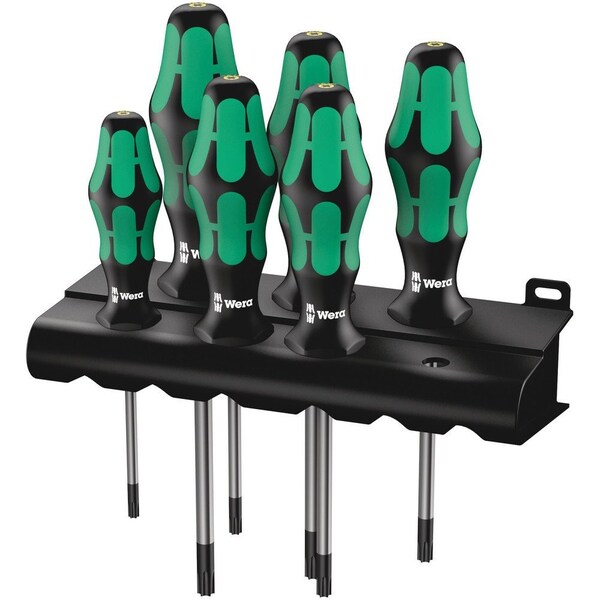 Wera 367/6 TORX BO Kraftform Screwdriver set and rack, 6 pieces 5138250001 - main