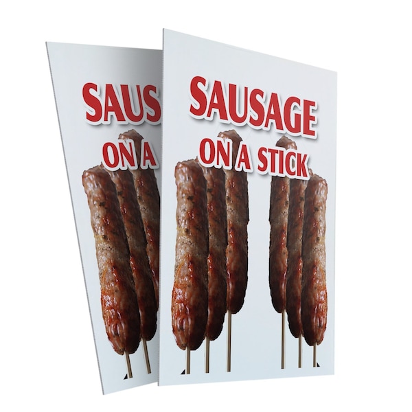 Signmission Sausage On A Stick, Plastic Signs Only 24 Inch x 36 Inch, Corrugated Plastic, 2PK CSB-2436-2PACK-Sausage On A Stick - main
