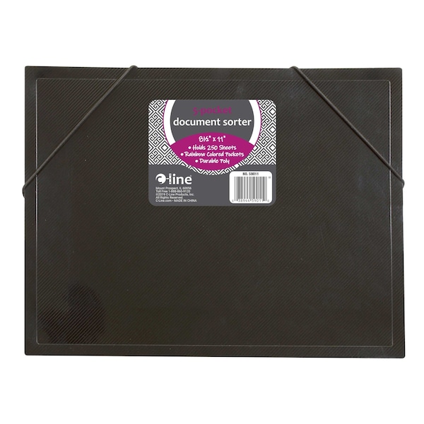 C-Line Products 8-1/2" x 11" Rainbow Document Sorter, 12EA/DS, 6DS/CT 59011-DS - main