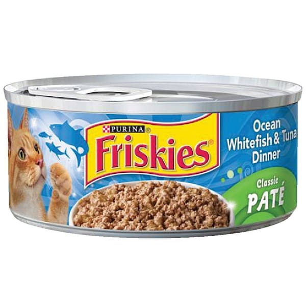 Purina Friskies 5.5 Oz. Ocean Whtfish & Tuna Dinner Flavor All Ages Wet Cat Food 50293 - main