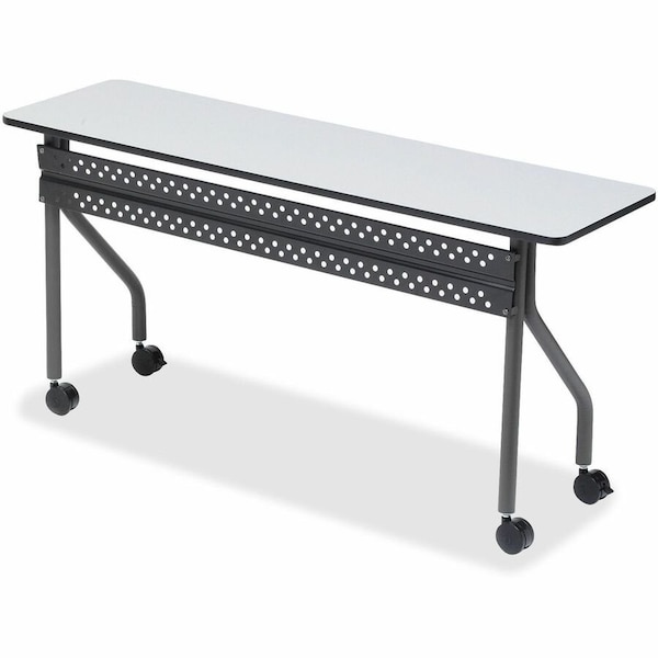 Iceberg OfficeWorks Mobile Training Table, Gray Top, Charcoal Frame, 18 in W x 72 in L 68067 - main