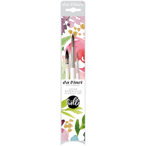 Da Vinci Artist Signature Collection by Frau Holle, Watercolor Floral Brushes, Assorted, 3-Piece Set VA-4190_0 - main
