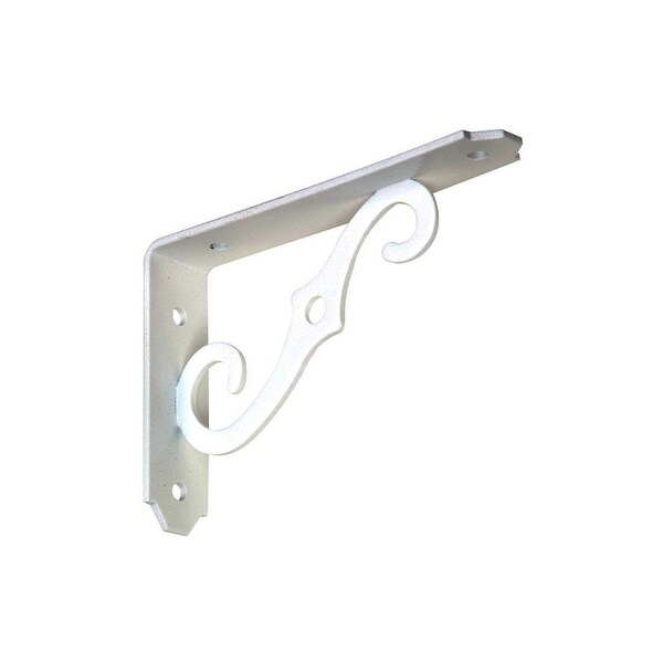 National Hardware 152BC Shelf Bracket, 80 lb, 5 in L, 0.94 in H, Steel, Antique White N229-385 - main