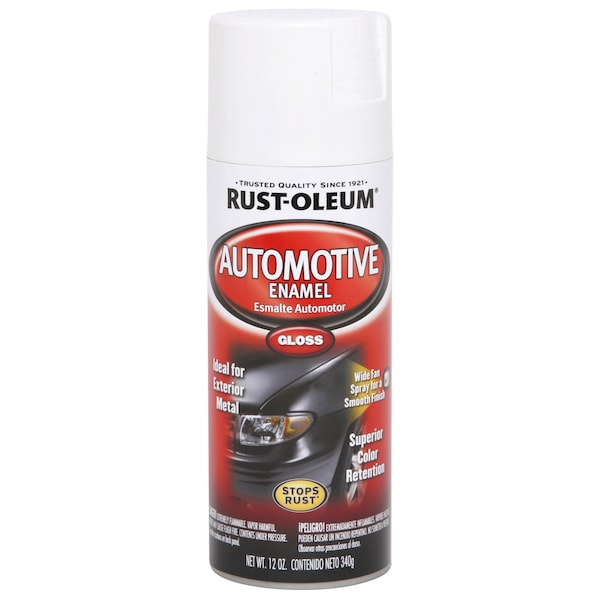 Rust-Oleum Automotive Enamel, White, 12 oz 252468 - main