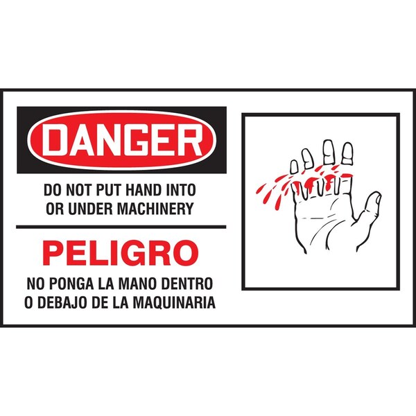 Accuform BILINGUAL OSHA DANGER SAFETY LABEL DO SBLEQM023VSP - main