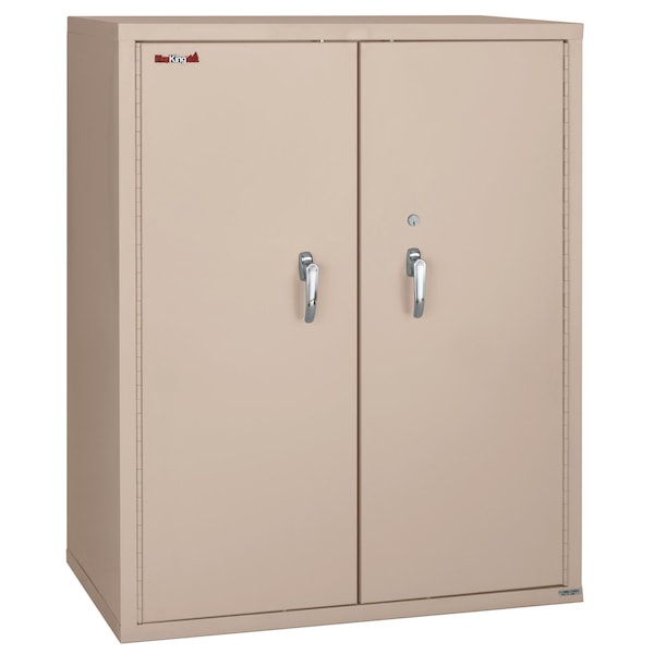 Fireking Storage Cabinet, 1 Hr Fire, 44" H, end tabs, Legal Champagne CF4436-MDCH-LGL - main