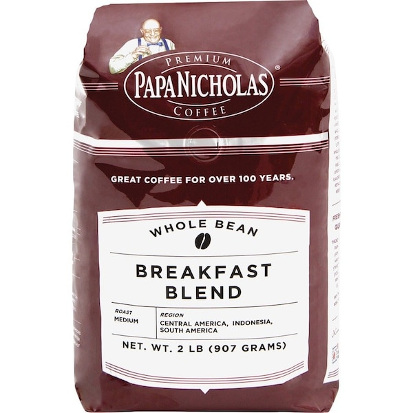 Papanicholas Coffee Coffee, Breakfast Blend, 2 lb., Breakfast Blend, Bag, Regular, Coffee, 32 oz 32006 - main