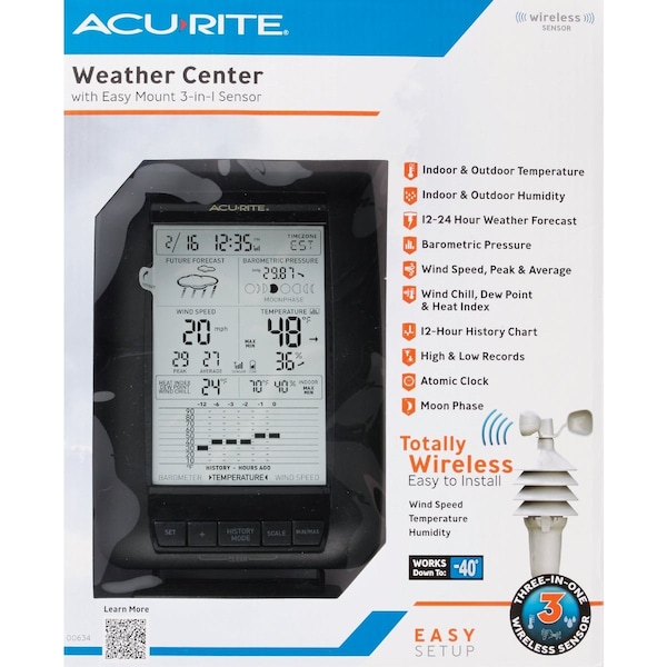 Acurite Acu-Rite Wind Weather Center Weather Station 00634A4 - main