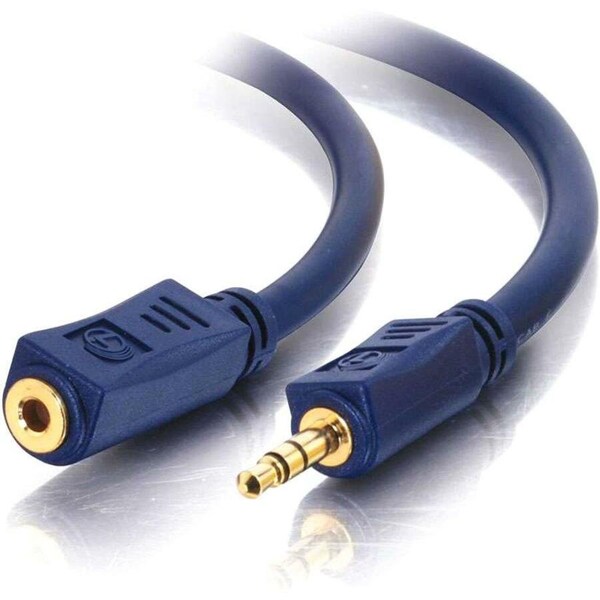 C2G 3ft Velocity 3.5mm M/F Stereo Audio Extension Cable 40607 - main