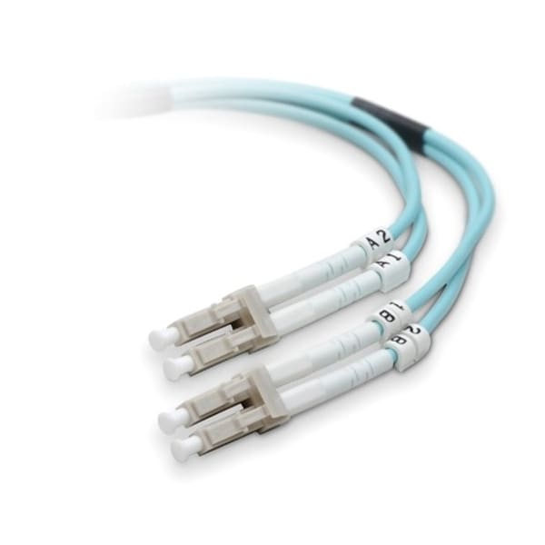 Belkin Fiber Optic Duplex Patch Cable - LC Male - LC Male - 16.4ft - Aqua F2F402LL-05M-G - main