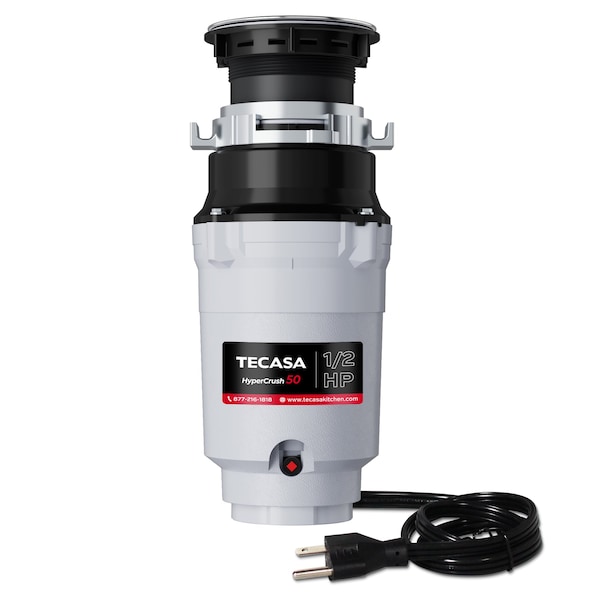 Tecasa 1/2 HP Garbage Disposals, 2600 RPM, 30.4 oz, 115V, With Power Cord TGES50N - main