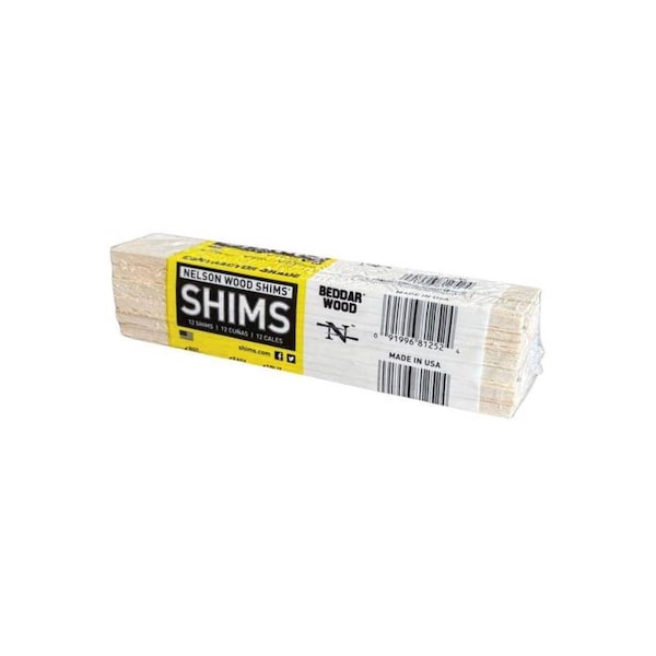 Nelson Wood Contractor Grade Shims 12 pk 1.375 in. W X 8 in. L, 12PK CSH8/12/36/75B - main