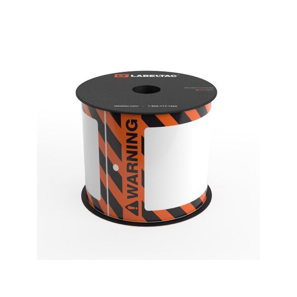 Labeltac Warning Tag, Safety Orange and Black Stripes, Printable Tag Roll LT35TAG-SOBS - main