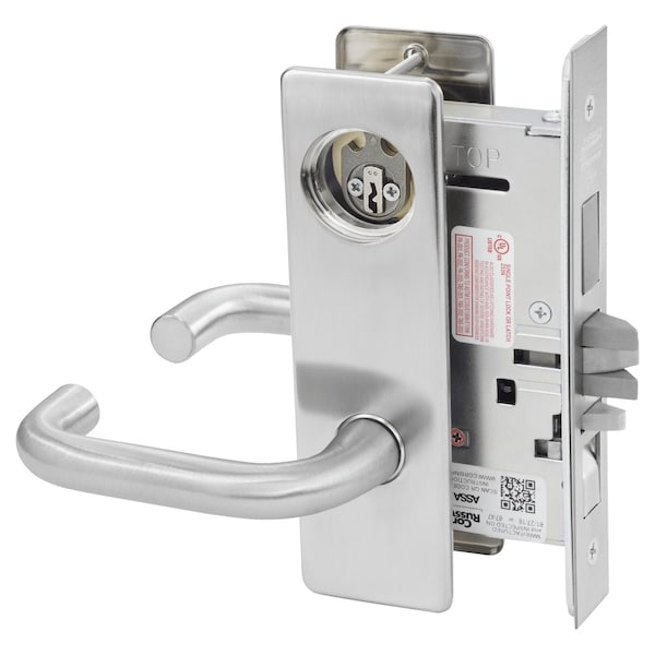Corbin Russwin Apartment or Dormitory Mortise Lock, LW Lever, M Escutcheon, Satin Stainless Steel ML2067 LWM 630 LC - main