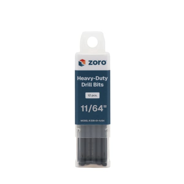 Zoro 11/64" Drill Bit, Heavy-Duty M2-Premium HSS Jobber Length Split Point Black/Gold Finish ZDB-01-11/64 - main