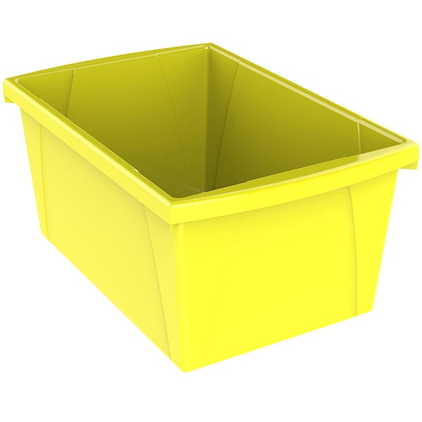 Storex Medium Classroom Storage Bin, Yellow 61484U06C - main
