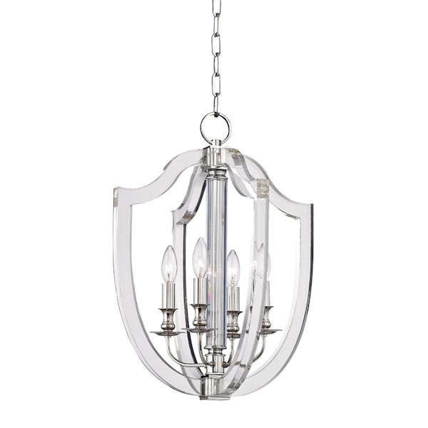 Hudson Valley Lighting Arietta 4 Light Pendant 16.5 In. Polished Nickel 6516-PN - main