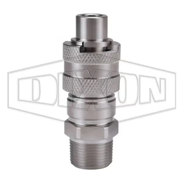 Dixon Dix-Lock N Series Bowes Interchange Male Quick Disconnect Coupler, 3/4-14 Nominal, Quick Disconnect N4M6-S - main
