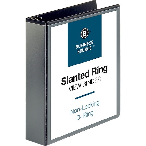 Business Source Ring Binder, Black, Clear Sleeve BSN28448 - main