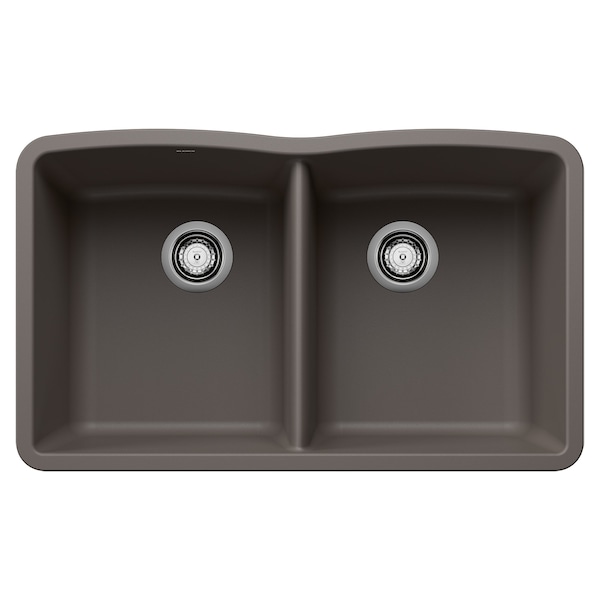 Blanco Diamond Equal Double Bowl, Volcano Gray 443105 - main