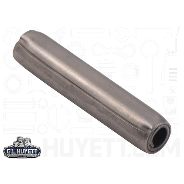 Huyett Coiled Spring Pin, Standard Duty, Passivated 302/304 Stainless Steel, 6 mm Dia x 30 mm Length SPCM3P-060-030 - main