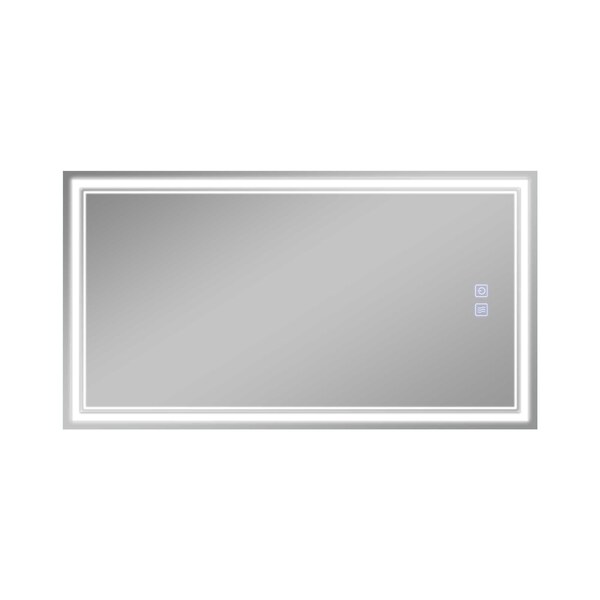Homeroots 47" Clear Lighted Unframed Bathroom Vanity Mirror 564856 - main