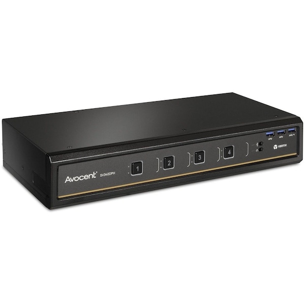 Vertiv Avocent SwitchView Desktop KVM | 4 Port | Dual Head | Universal Connector | TAA Compliant SV340DPH-400 - main