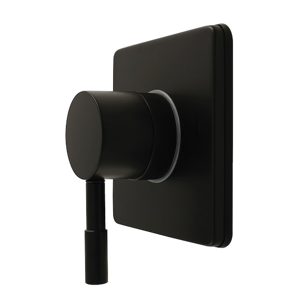 Kingston Brass Single-Handle Six-Way Diverter Valve with Square Trim Kit, Matte Black KS4040DL - main