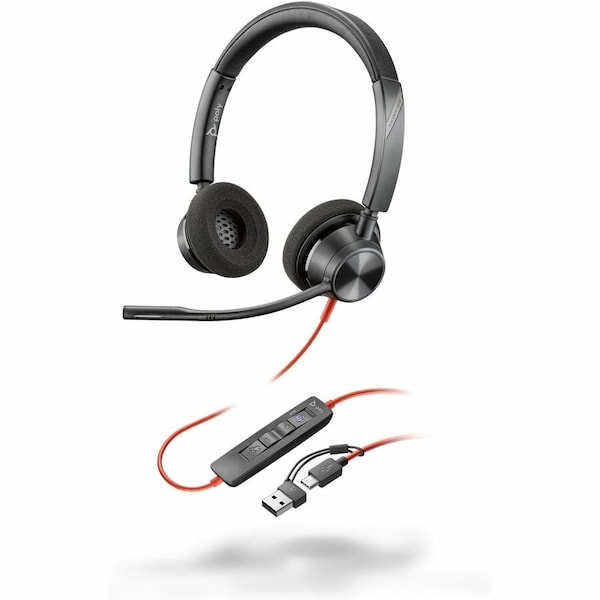 Hp POLY BLACKWIRE 3320 STEREO MICROSOFT TEAMS CERTIFIED USB-C HEADSET +USB-C/A ADAP 8X220AA - main