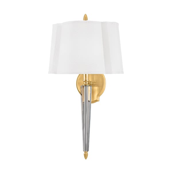 Hudson Valley Lighting Oyster Bay 2 Light Wall Sconce 12 In. Aged Brass 3611-AGB - main