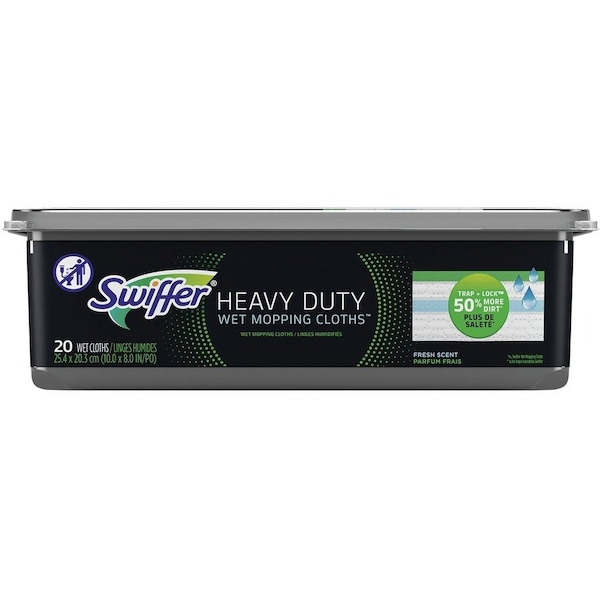Swiffer Heavy-Duty Wet Refill Cloths, 10 x 8, Open Window Fresh, 20 Cloths, 6PK 76472 - main