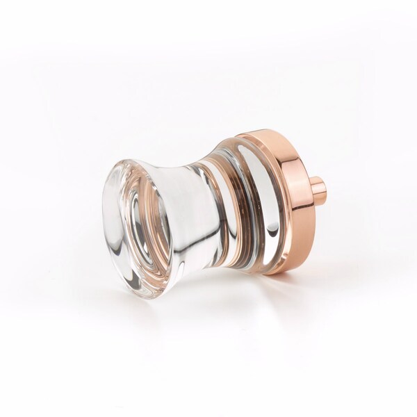 Schaub 1-1/8in City Lights Cabinet Knob Polished Rose Gold Finish 76-PRG - main