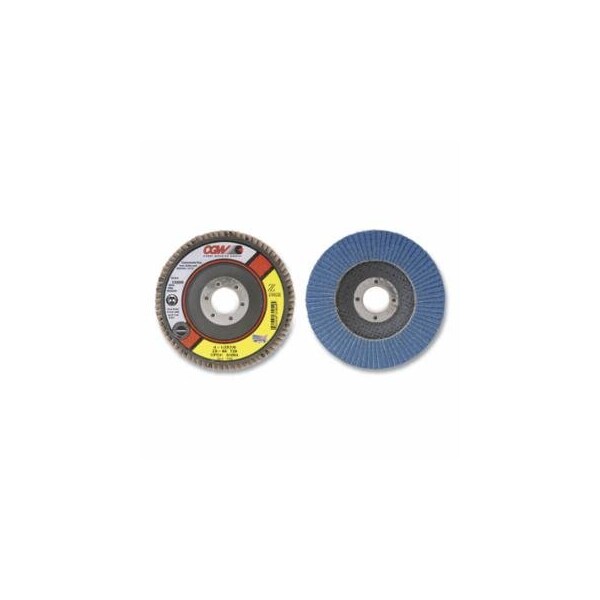 Cgw Abrasives Flap Discs, Z-Stainless, Regular, 4 1/2 in, 40 Grit, 7/8 Arbor, 13,300 rpm, T29, 10PK 421-31052 - main
