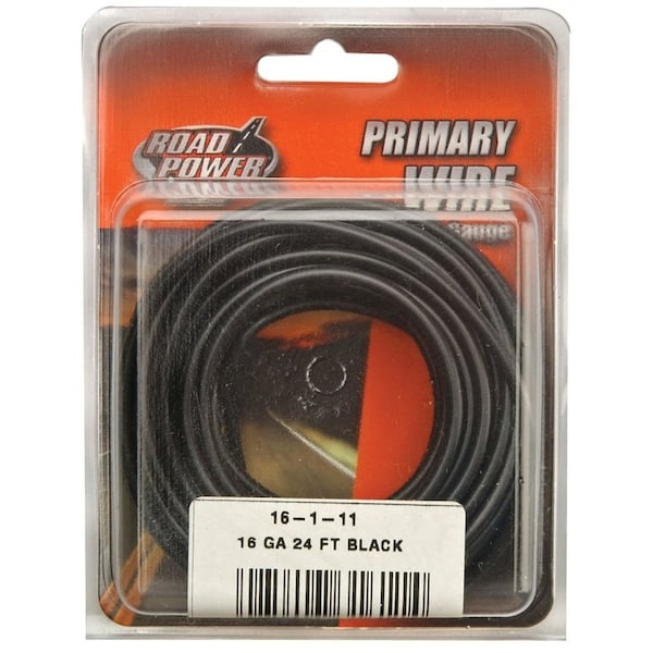 Road Power Wire Prim Blk 24Ft Cd 16Ga 55666633/16-1-11 - main