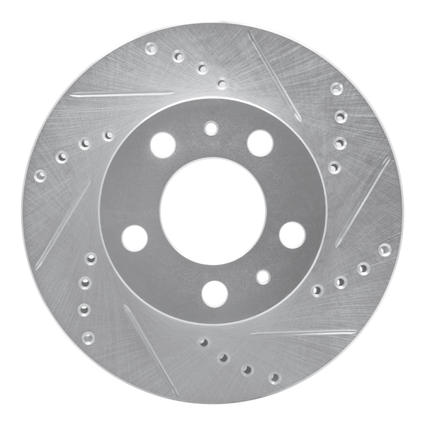 Dynamic Friction Co DFC Brake Rotor - Drilled and Slotted - Silver 631-27005R - main